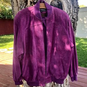 Vintage Luis Alvarez purple suede jacket
